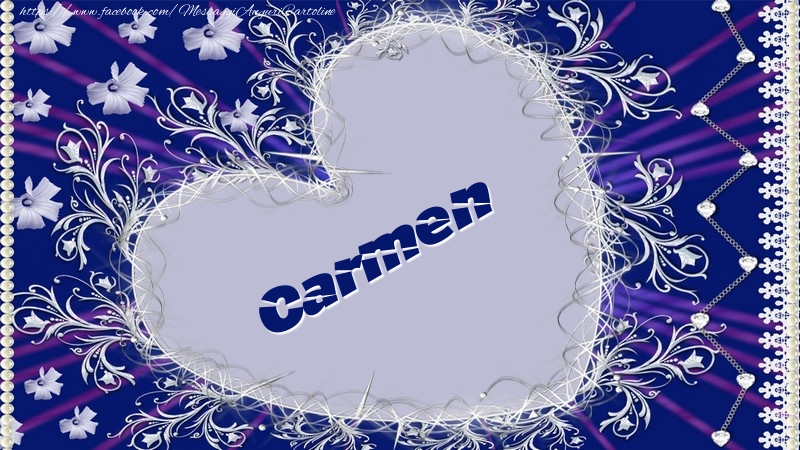 Cartoline d'amore - Cuore & Fiori | Carmen