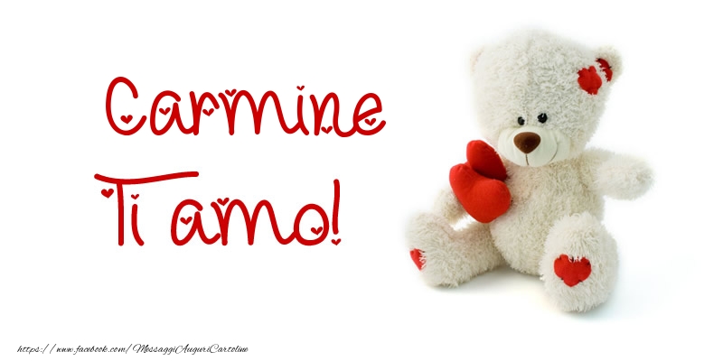 Cartoline d'amore - Animali & Animazione & Cuore & Orsi | Carmine Ti amo!