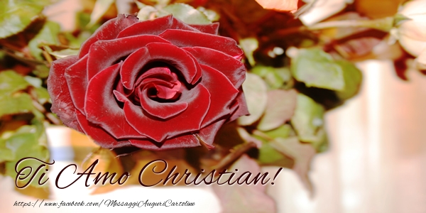  Cartoline d'amore - Rose | Ti amo Christian!