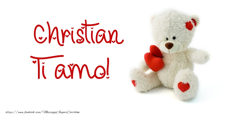 Cartoline d'amore - Animali & Animazione & Cuore & Orsi | Christian Ti amo!