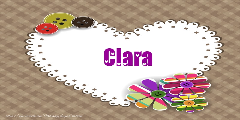 Cartoline d'amore -  Clara nel cuore!