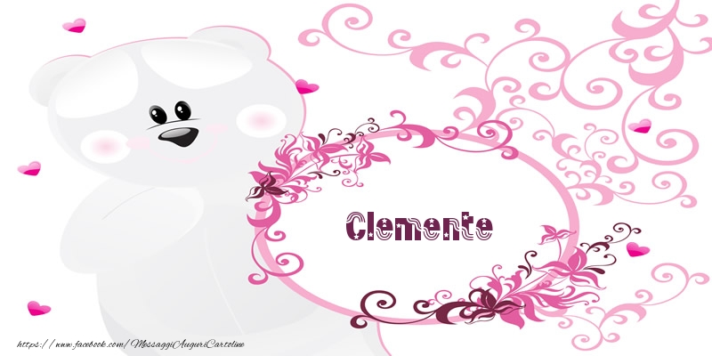 Cartoline d'amore - Clemente Ti amo!