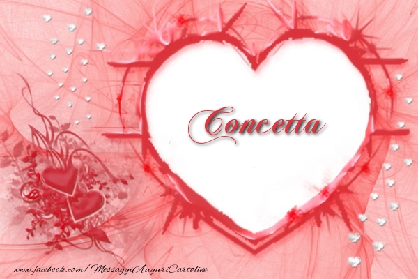 Cartoline d'amore - Cuore | Amore Concetta