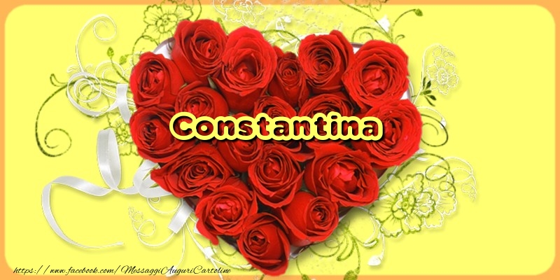 Cartoline d'amore - Cuore & Fiori & Rose | Constantina