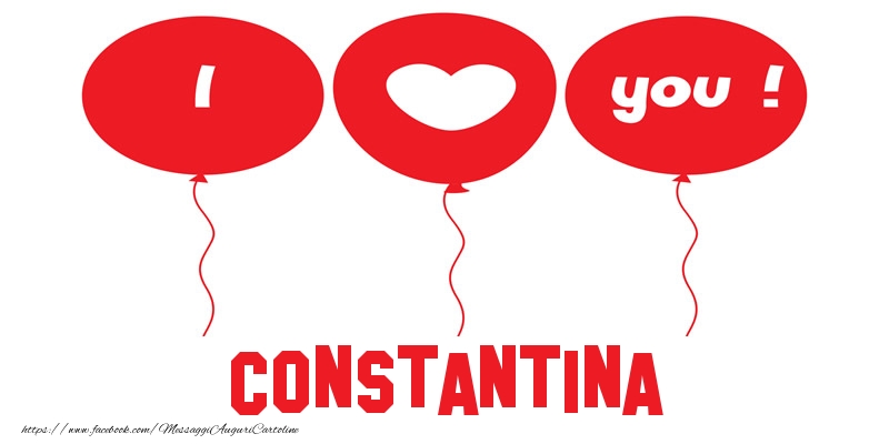 Cartoline d'amore - I love you Constantina!