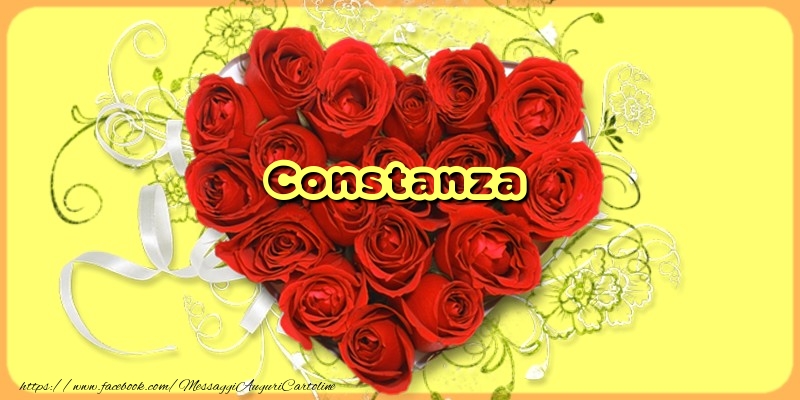 Cartoline d'amore - Cuore & Fiori & Rose | Constanza