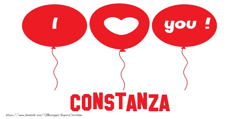 Cartoline d'amore - I love you Constanza!