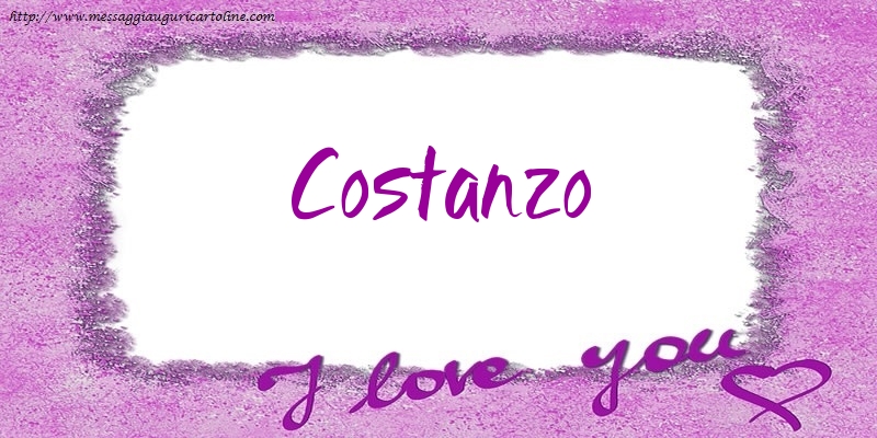 Cartoline d'amore - Cuore | I love Costanzo!
