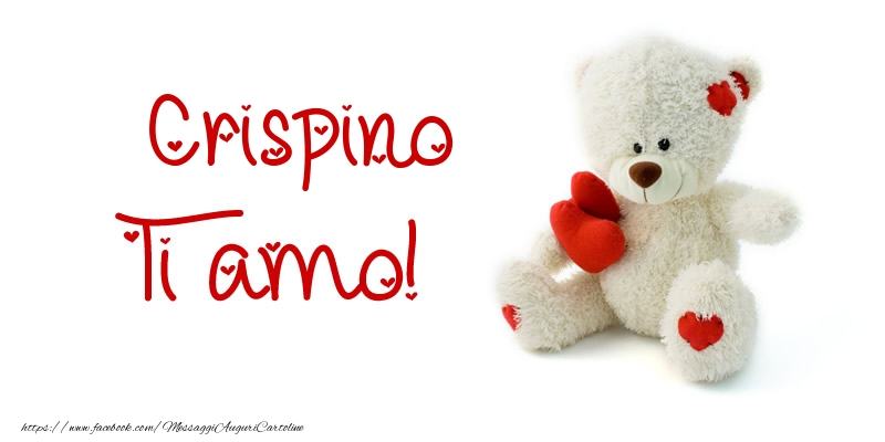 Cartoline d'amore - Animali & Animazione & Cuore & Orsi | Crispino Ti amo!
