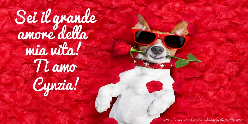  Cartoline d'amore - Animali & Rose | Sei il grande amore della mia vita! Ti amo Cynzia!