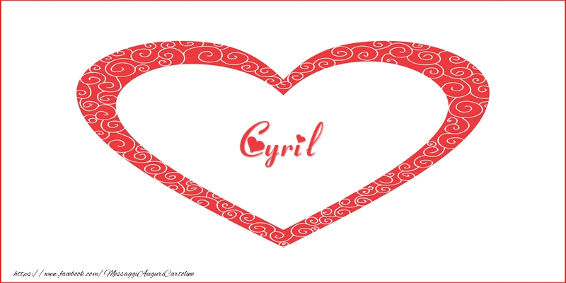 Cartoline d'amore -  Cyril | Nome nel Cuore