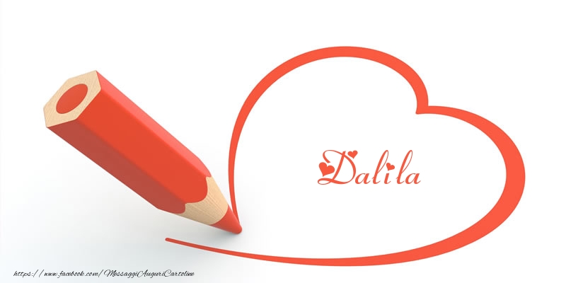 Cartoline d'amore -  Cuore per Dalila!