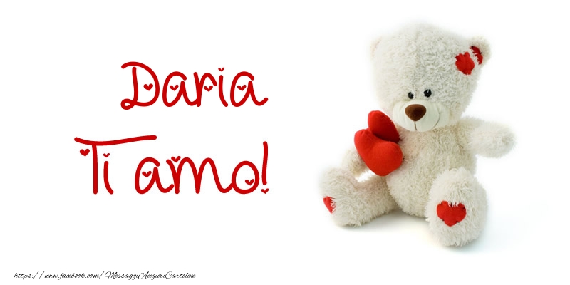 Cartoline d'amore - Animali & Animazione & Cuore & Orsi | Daria Ti amo!