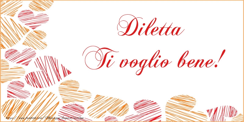Cartoline d'amore - Cuore | Diletta Ti voglio bene!