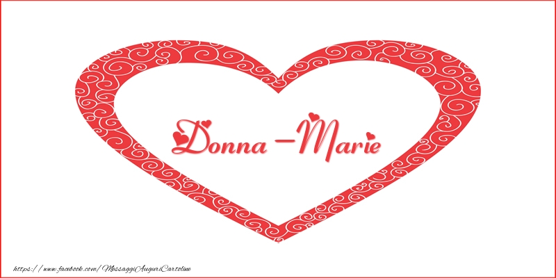 Cartoline d'amore -  Donna-Marie | Nome nel Cuore