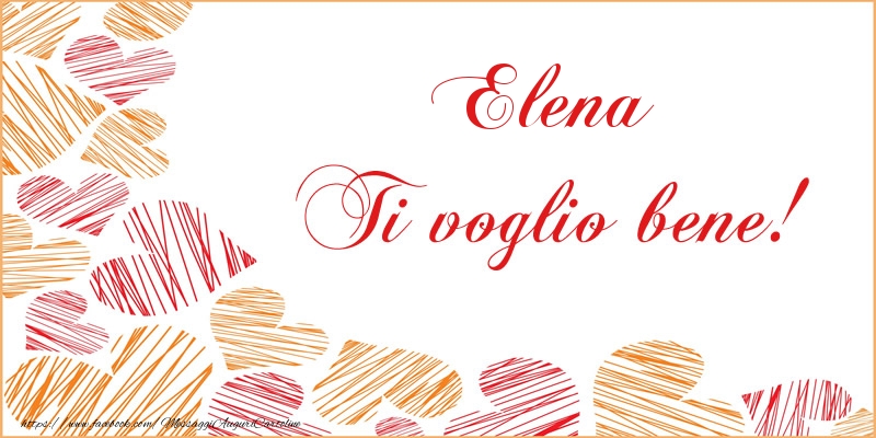 Cartoline d'amore - Cuore | Elena Ti voglio bene!