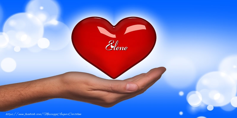 Cartoline d'amore -  Nome nel cuore Elene