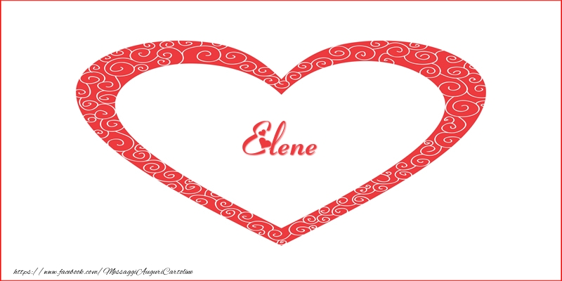 Cartoline d'amore -  Elene | Nome nel Cuore