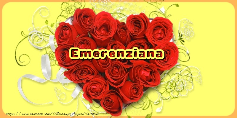 Cartoline d'amore - Cuore & Fiori & Rose | Emerenziana