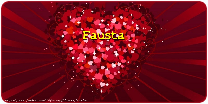 Cartoline d'amore - Cuore | Fausta