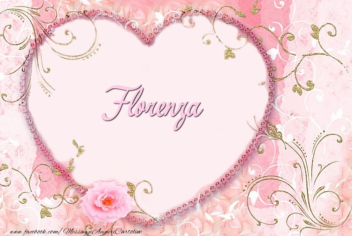 Cartoline d'amore - Cuore & Fiori | Florenza