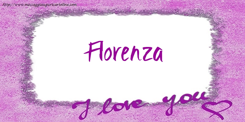 Cartoline d'amore - Cuore | I love Florenza!