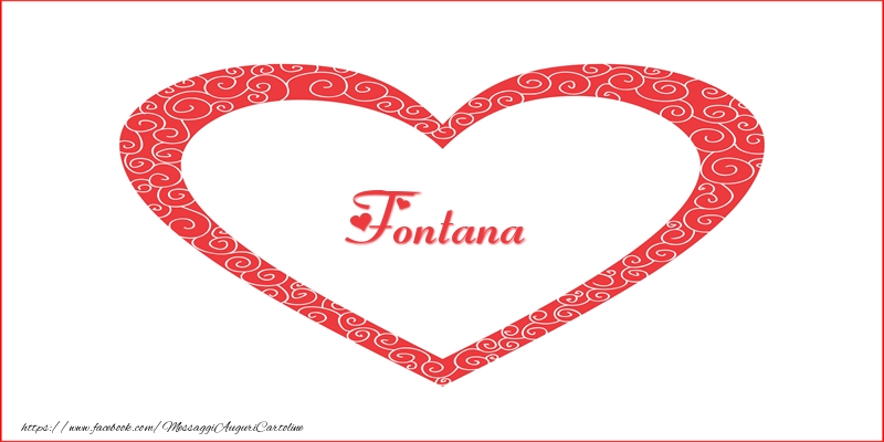Cartoline d'amore -  Fontana | Nome nel Cuore
