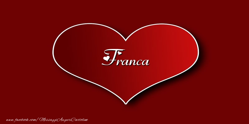 Cartoline d'amore - Cuore | Amore Franca