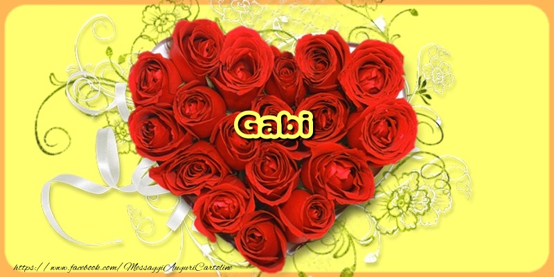 Cartoline d'amore - Cuore & Fiori & Rose | Gabi