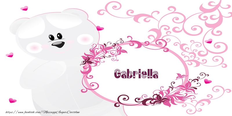 Cartoline d'amore - Fiori & Orsi | Gabriella Ti amo!