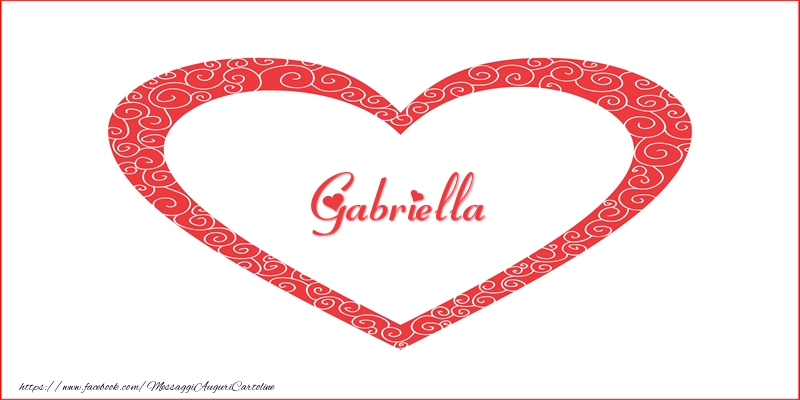 Cartoline d'amore -  Gabriella | Nome nel Cuore