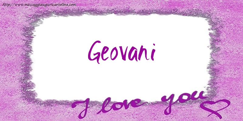 Cartoline d'amore - I love Geovani!