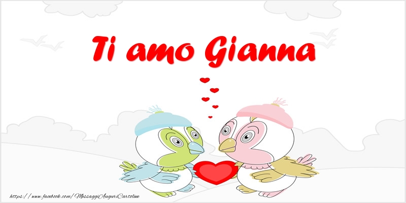 Cartoline d'amore - Ti amo Gianna