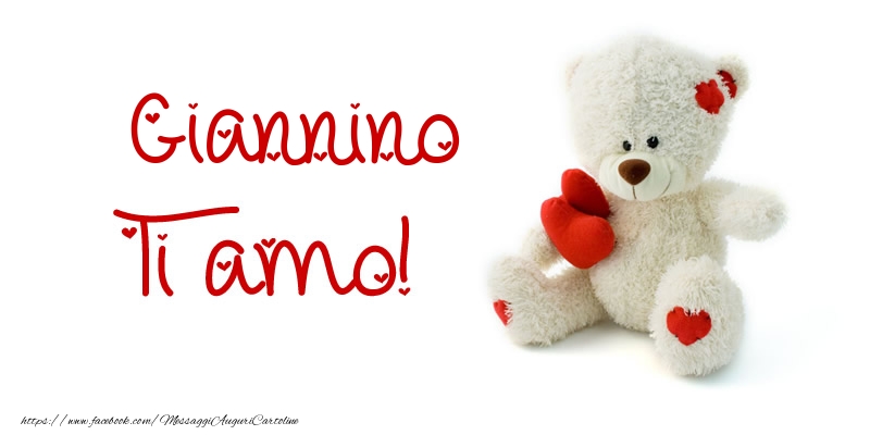 Cartoline d'amore - Animali & Animazione & Cuore & Orsi | Giannino Ti amo!