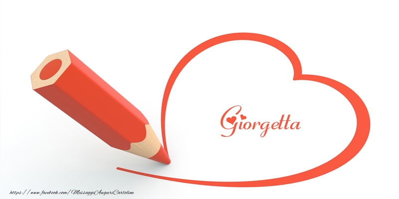 Cartoline d'amore -  Cuore per Giorgetta!