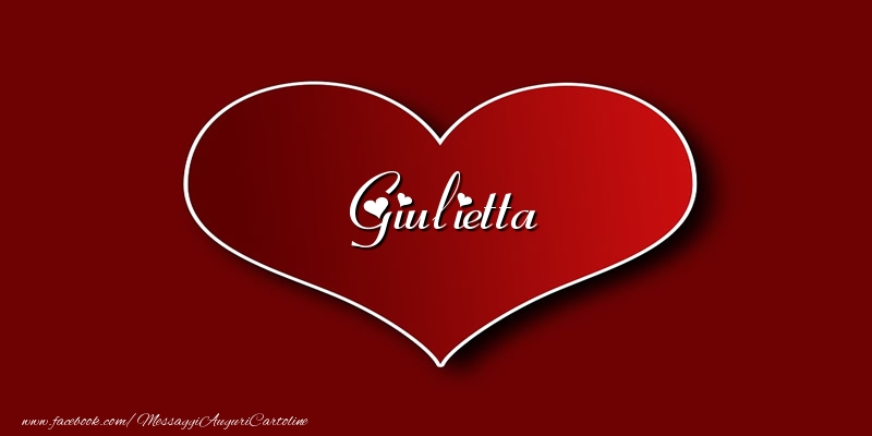 Cartoline d'amore - Amore Giulietta