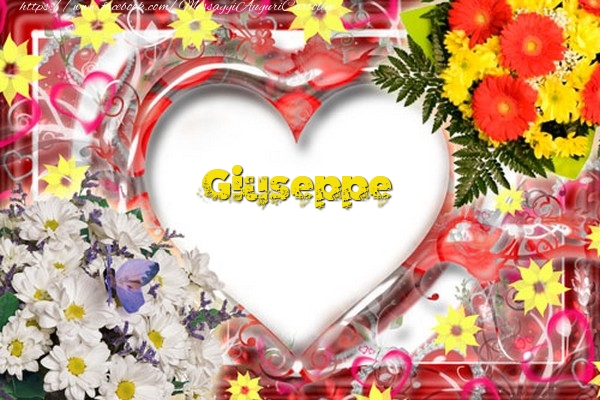 Cartoline d'amore - Cuore & Fiori | Giuseppe