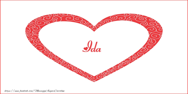 Cartoline d'amore -  Ida | Nome nel Cuore