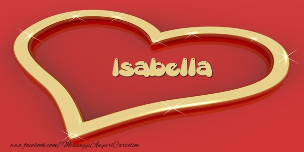 Cartoline d'amore - Cuore | Love Isabella