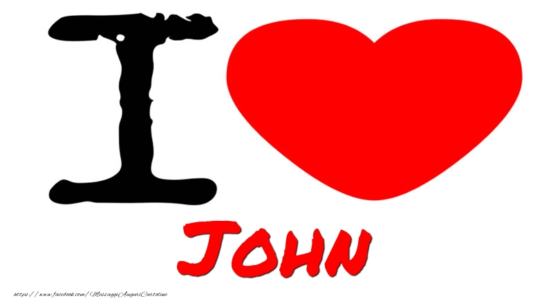 Cartoline d'amore - Cuore | I Love John
