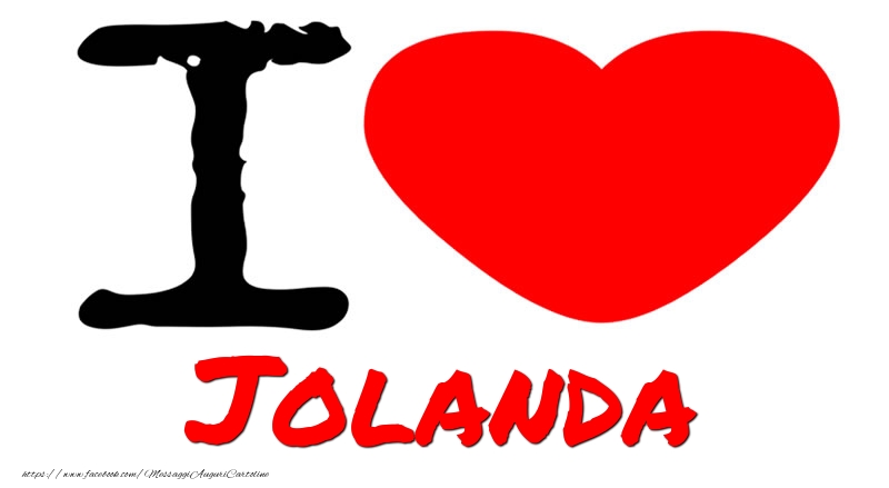 Cartoline d'amore - Cuore | I Love Jolanda