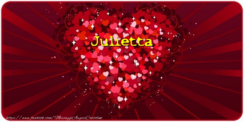 Cartoline d'amore - Cuore | Julietta