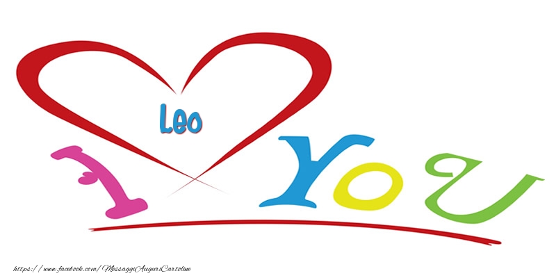 Cartoline d'amore - I love you Leo