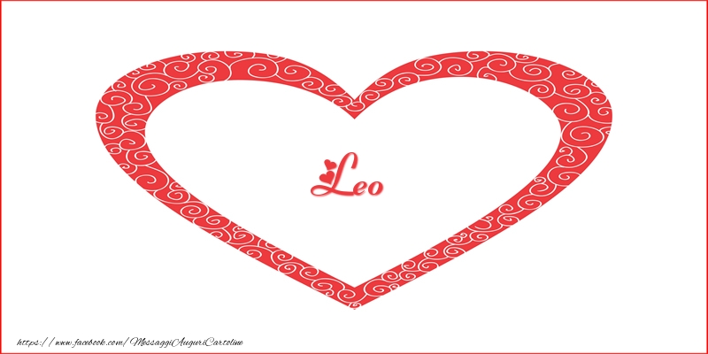 Cartoline d'amore - Leo | Nome nel Cuore