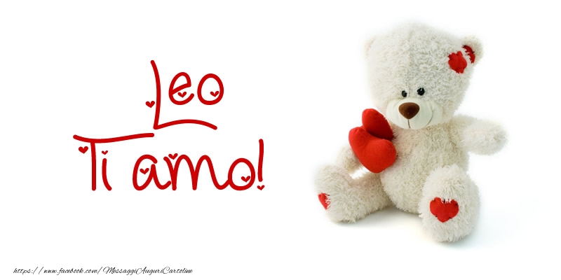 Cartoline d'amore - Animali & Animazione & Cuore & Orsi | Leo Ti amo!