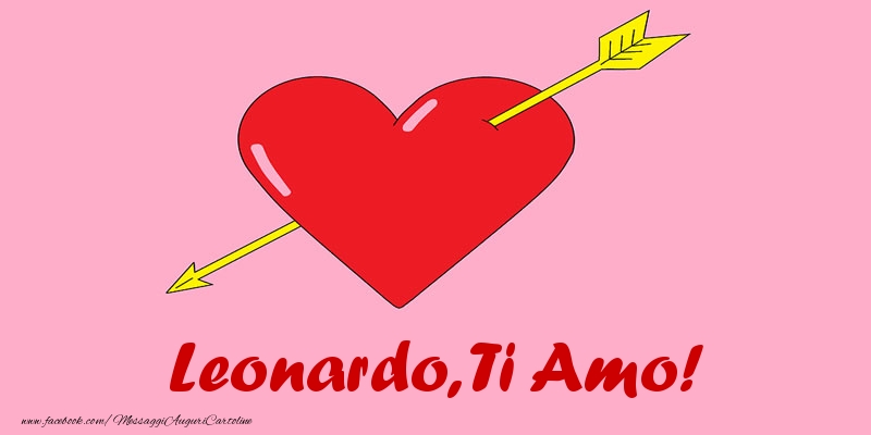 Cartoline d'amore - Leonardo, ti amo!
