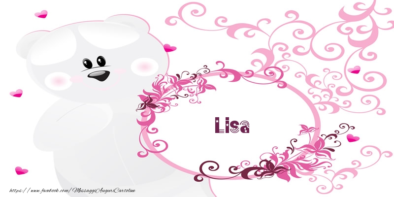 Cartoline d'amore - Fiori & Orsi | Lisa Ti amo!