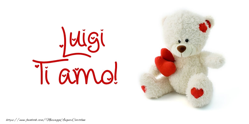 Cartoline d'amore - Animali & Animazione & Cuore & Orsi | Luigi Ti amo!