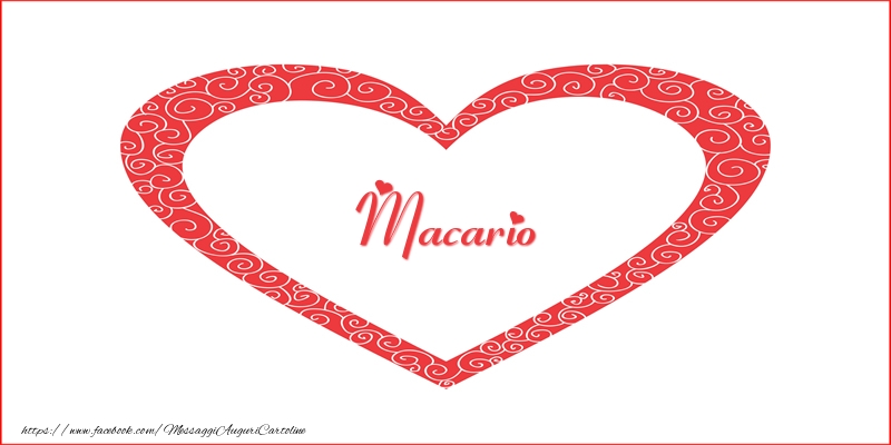 Cartoline d'amore -  Macario | Nome nel Cuore