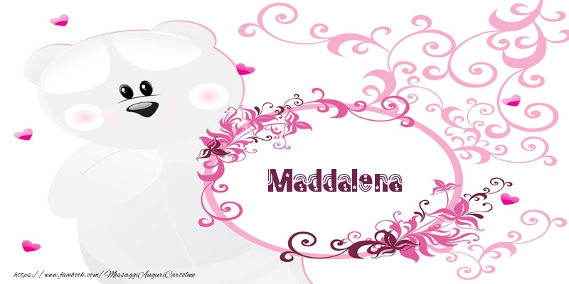 Cartoline d'amore - Fiori & Orsi | Maddalena Ti amo!